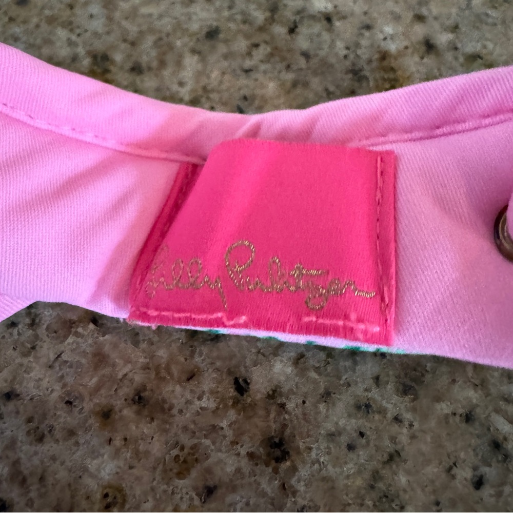 Lilly Pulitzer Women’s Visor Hat Pink Green Print - Picture 5 of 6